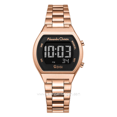 Alexandre Christie AC 9384 LH Rosegold Digital Stainless Steel