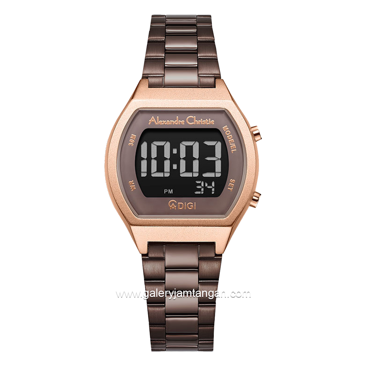 Alexandre Christie AC 9384 LH Brown Rosegold Stainless Steel