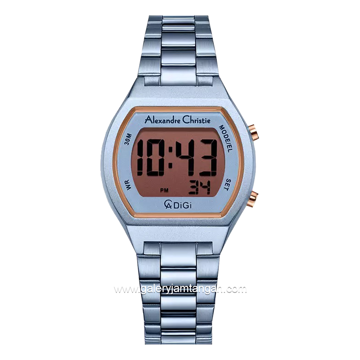 Alexandre Christie AC 9384 LH Rosegold  Blue Stainless Steel