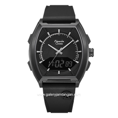 Alexandre Christie AC 9390 MH Full Black Rubber Strap