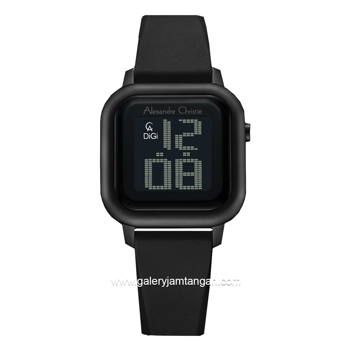 Alexandre Christie AC 9392 LH Black Rubber Strap