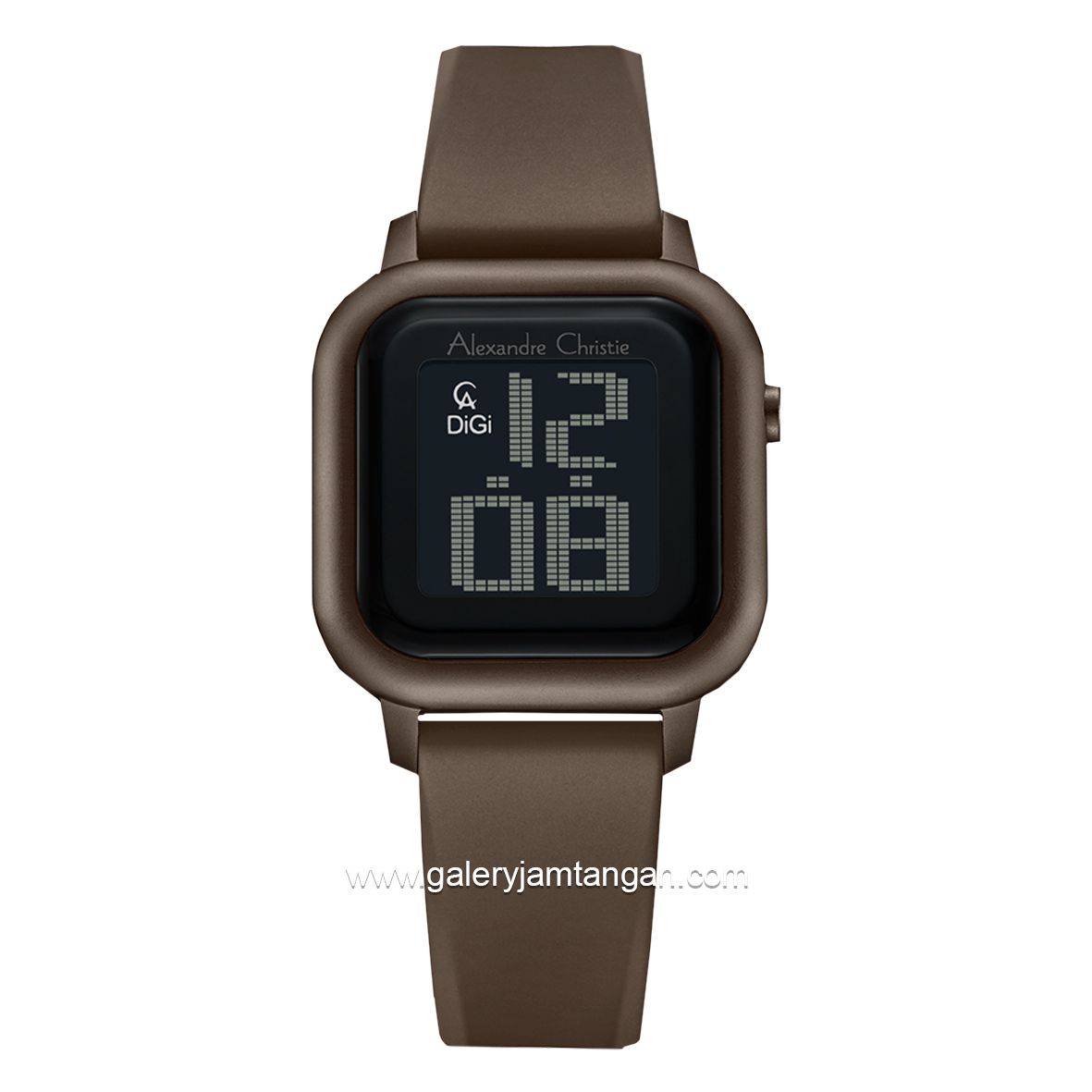 Alexandre Christie AC 9392 LH Brown Rubber Strap