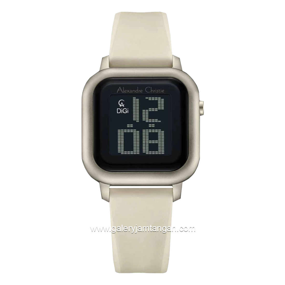 Alexandre Christie AC 9392 LH Cream Rubber Strap
