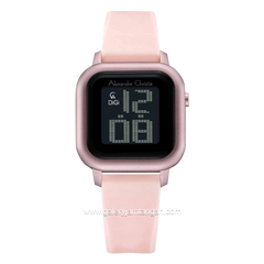 Alexandre Christie AC 9392 LH Pink Rubber Strap
