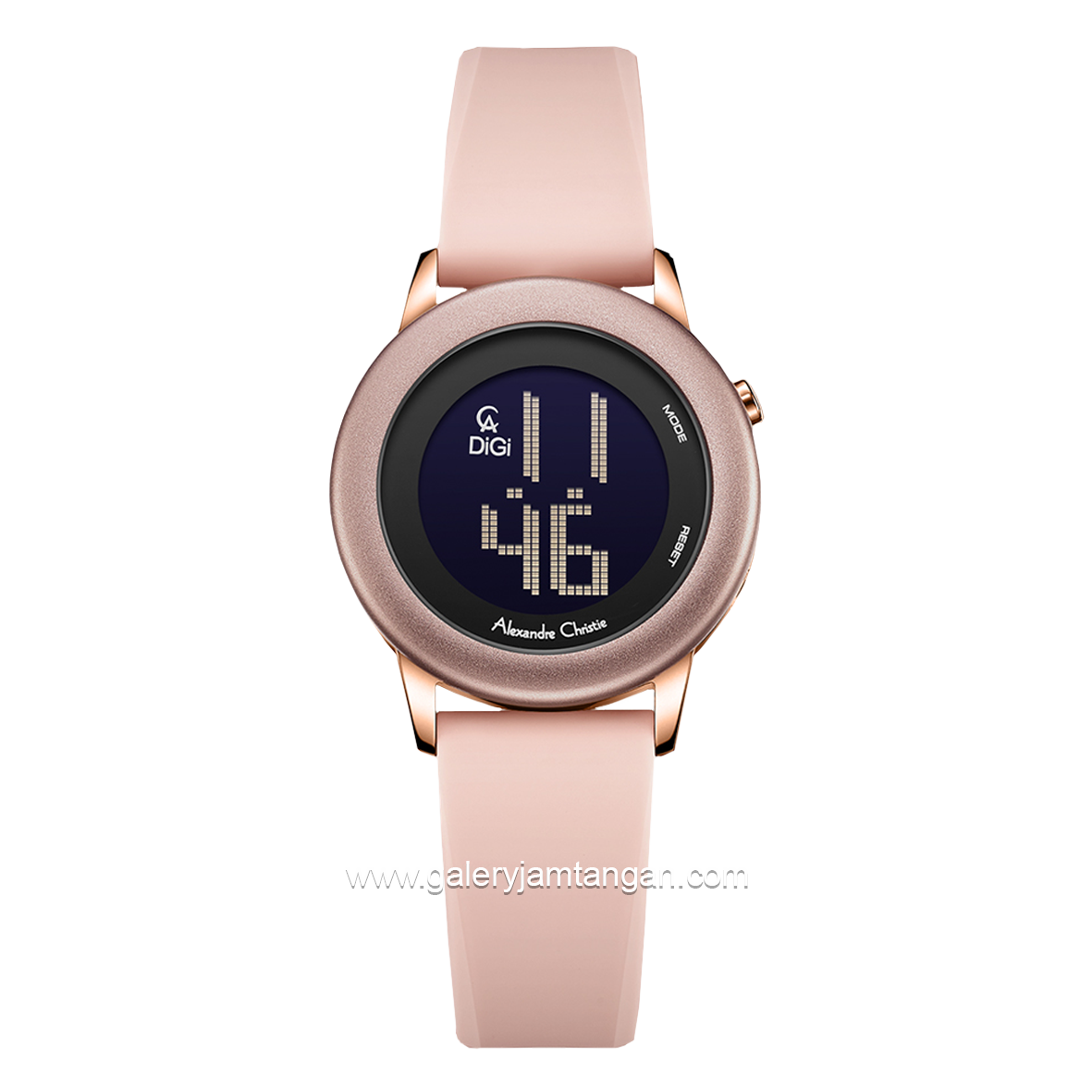 Alexandre Christie AC 9393 LH Pink Rosegold Rubber Strap