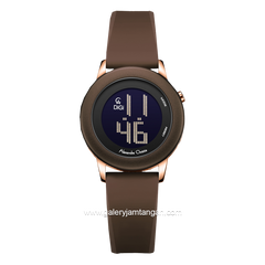 Alexandre Christie AC 9393 LH Brown Rosegold Rubber Strap