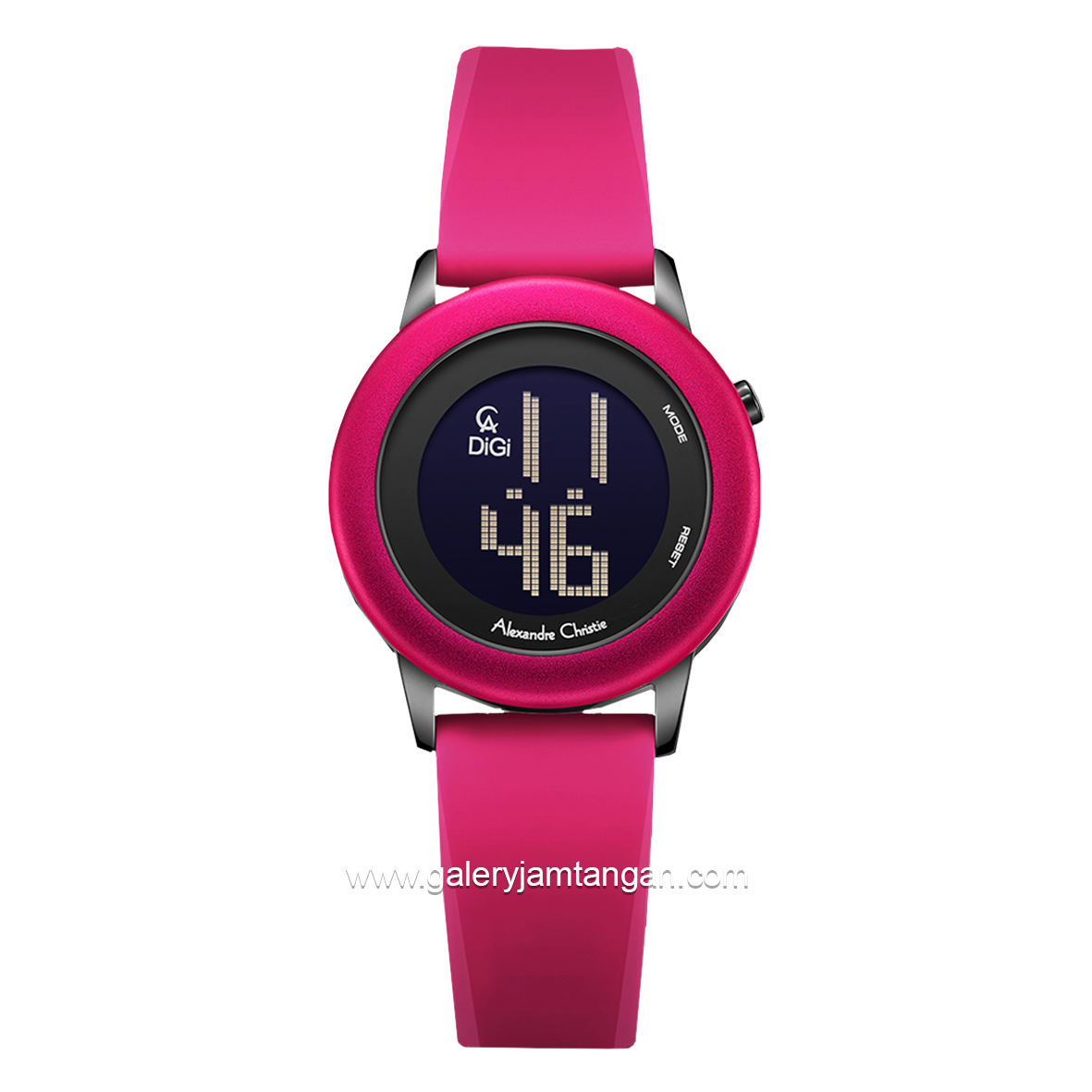 Alexandre Christie AC 9393 LH Pink Black Rubber Strap