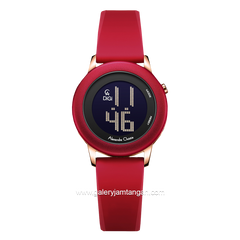 Alexandre Christie AC 9393 LH Red Rosegold Rubber Strap