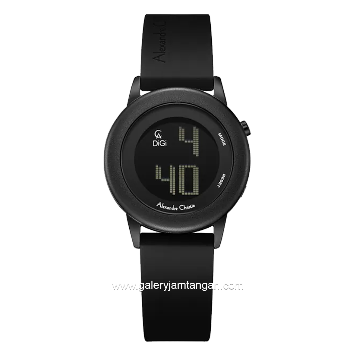 Alexandre Christie AC 9393 LH Full Black Rubber Strap