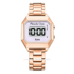 Alexandre Christie AC 9395 LH Digital Rosegold Purple Stainless Stainless Steel