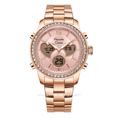 Alexandre Christie AC 9399 LH Rosegold Dial Pink Stainless Steel