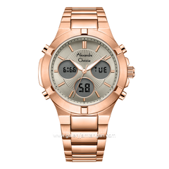 Alexandre Christie AC 9400 LH Rosegold Dial Brown Stainless Steel