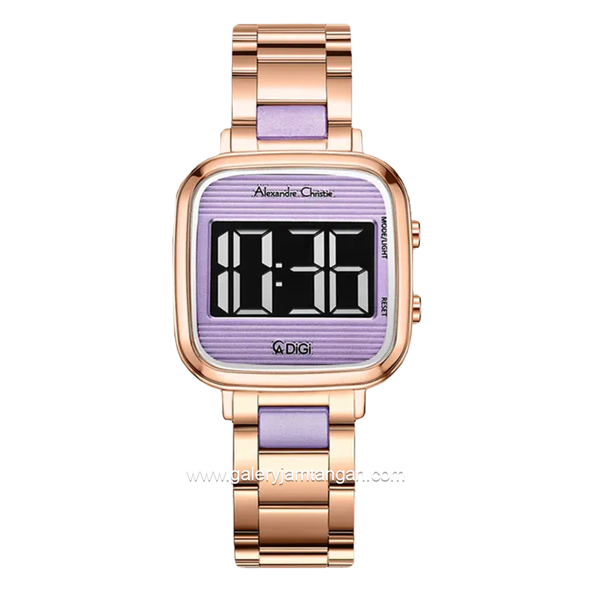 Alexandre Christie AC 9402 LH Rosegold Dial Purple Stainless Steel