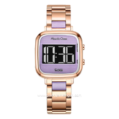 Alexandre Christie AC 9402 LH Rosegold Dial Purple Stainless Steel