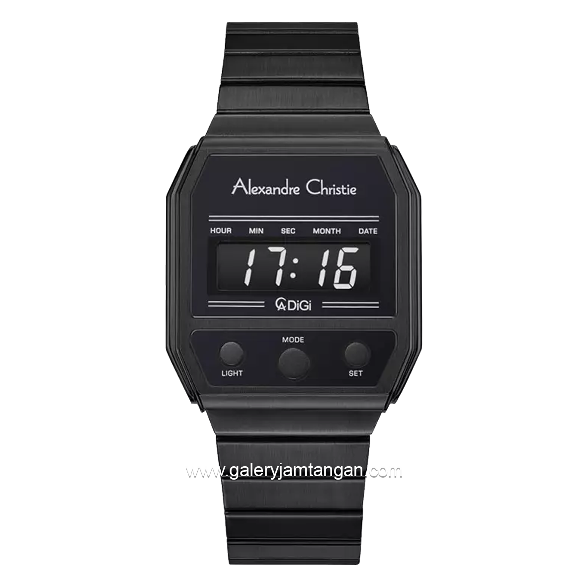 Alexandre Christie AC 9498 LH Digital Black Stainles Steel