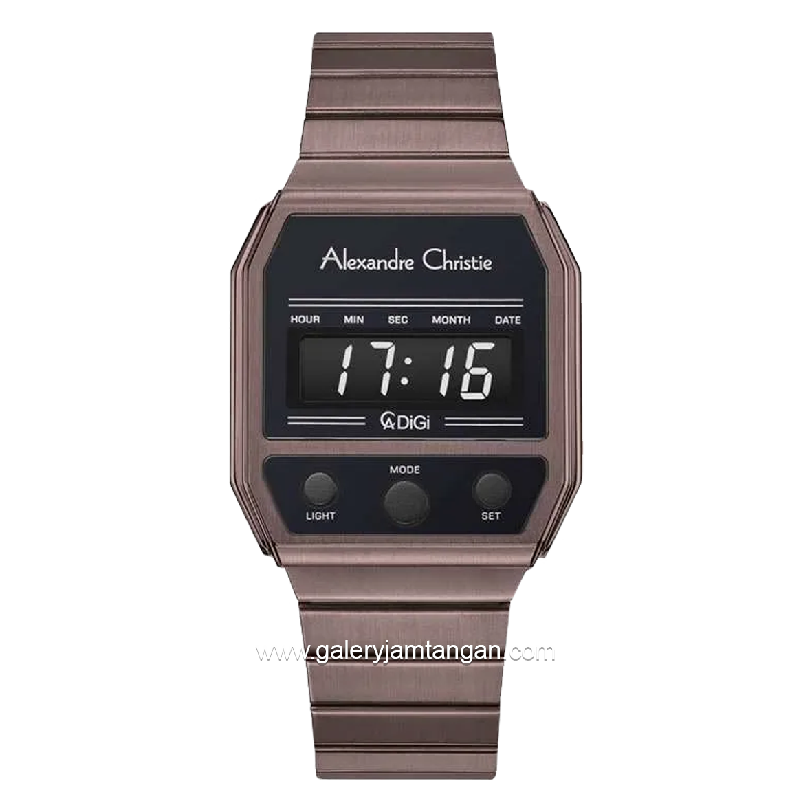 Alexandre Christie AC 9498 LH Full Brown Stainless Steel