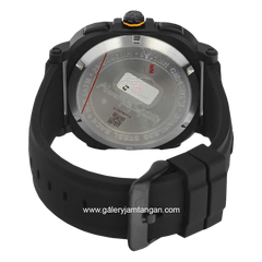 Alexandre Christie AC 9501 MH Digital Analog Black Yellow Rubber Strap