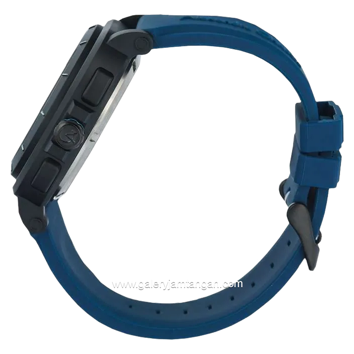 Alexandre Christie AC 9501 MH Digital Analog Blue Black Rubber Strap