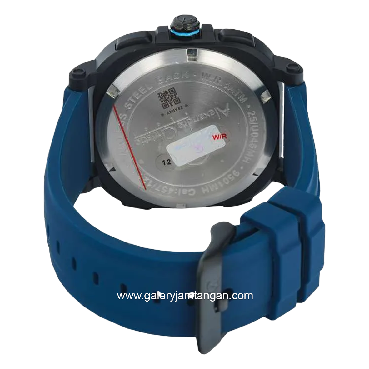 Alexandre Christie AC 9501 MH Digital Analog Blue Black Rubber Strap