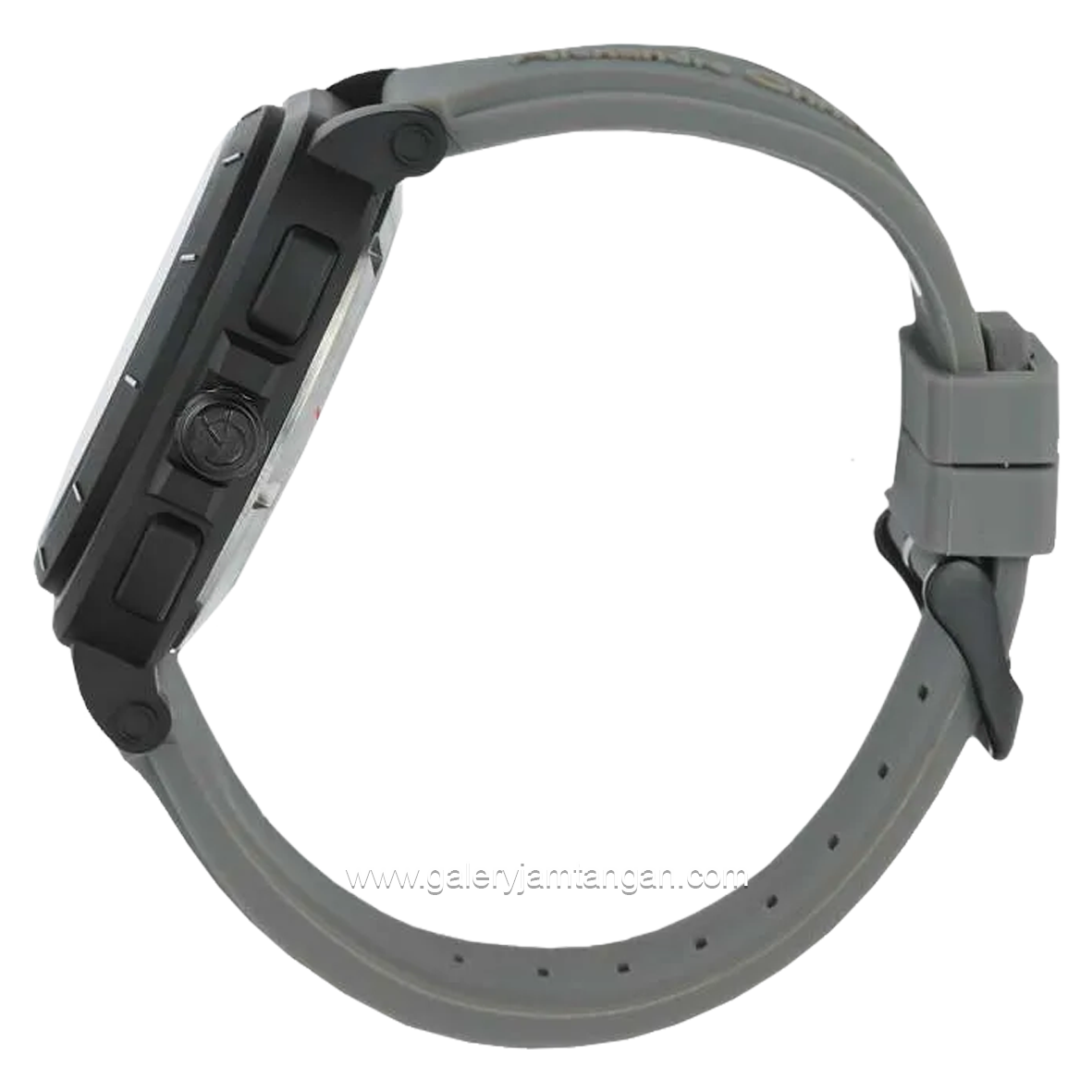 Alexandre Christie AC 9501 MH Digital Analog Grey Black Rubber Strap