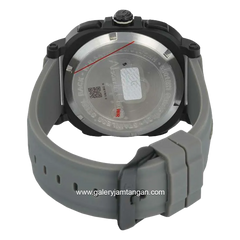 Alexandre Christie AC 9501 MH Digital Analog Grey Black Rubber Strap