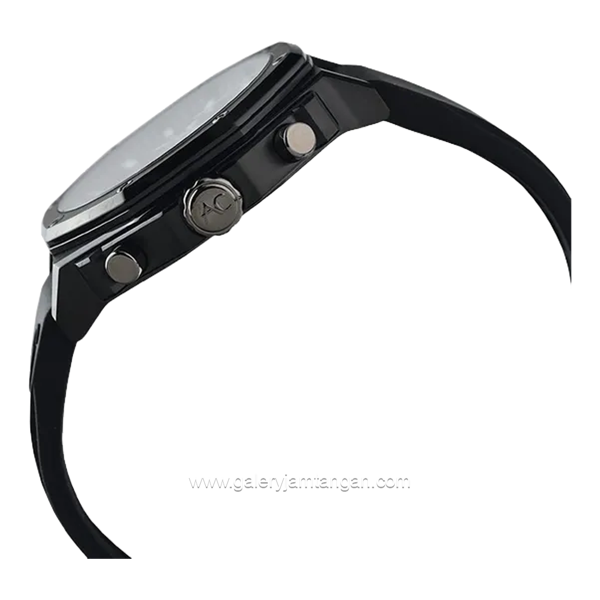 Alexandre Christie AC 9601 GC Black Rubber Strap