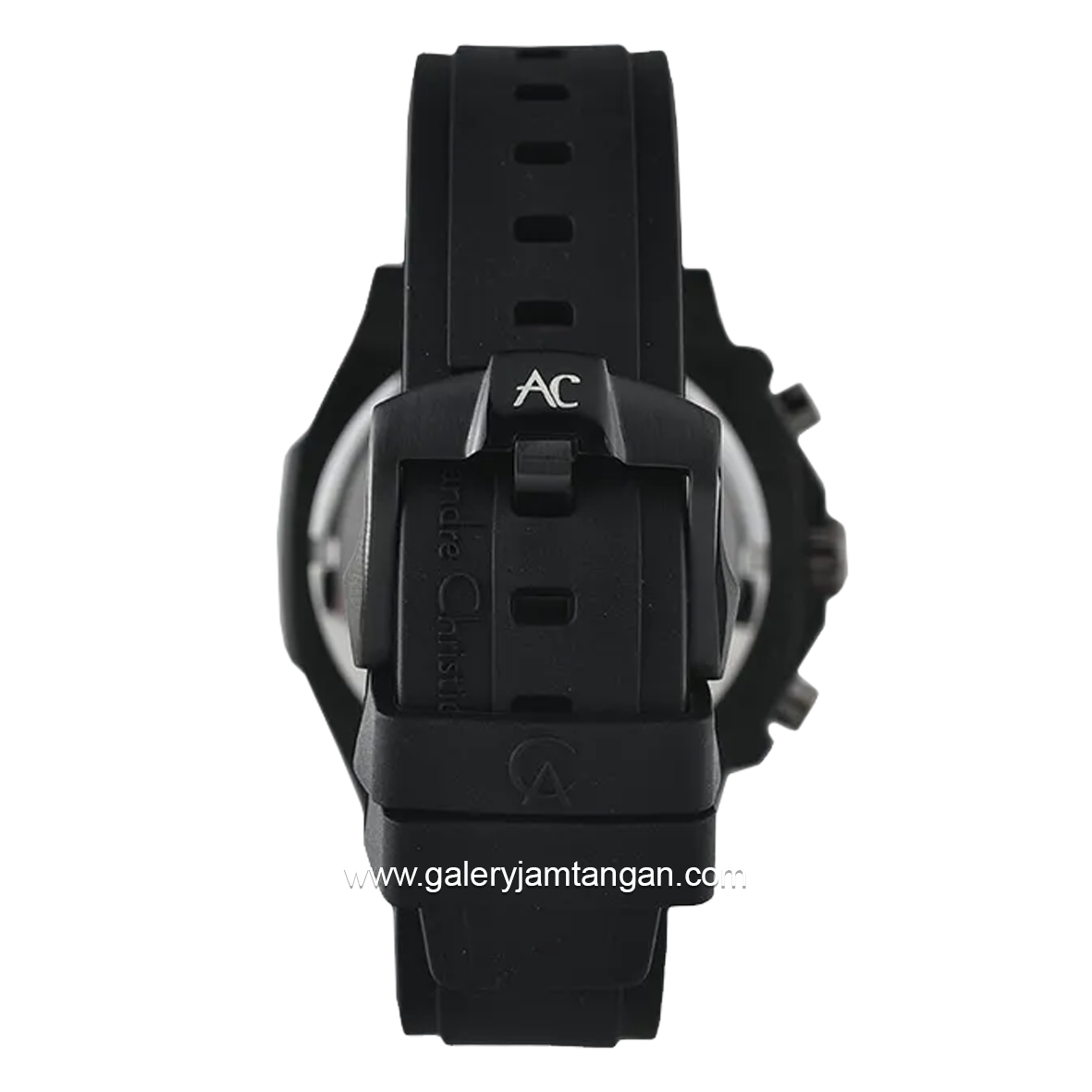 Alexandre Christie AC 9601 GC Black Rubber Strap