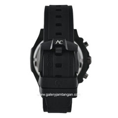 Alexandre Christie AC 9601 GC Black Rubber Strap