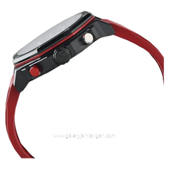 Alexandre Christie AC 9601 GC Red Black Rubber Strap