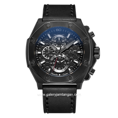 Alexandre Christie Collection AC 9601 MC Black Chronograph Leather Strap