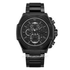 Alexandre Christie Collection AC 9601 MC Full Black Chronograph Stainless Steel Strap