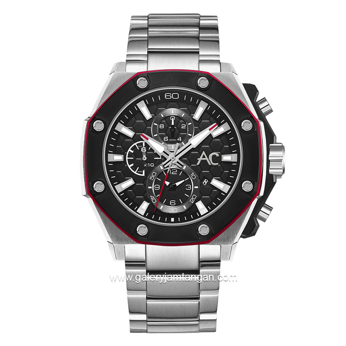 Alexandre Christie Collection AC 9601 MC Silver Chronograph Stainless Steel Strap