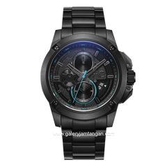 Alexandre Christie AC 9602 MC Black List Blue Stainless Steel