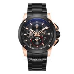 Alexandre Christie AC 9602 MC Black Rosegold Stainless Steel