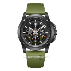 Alexandre Christie AC 9602 MC Army Black Rubber Strap