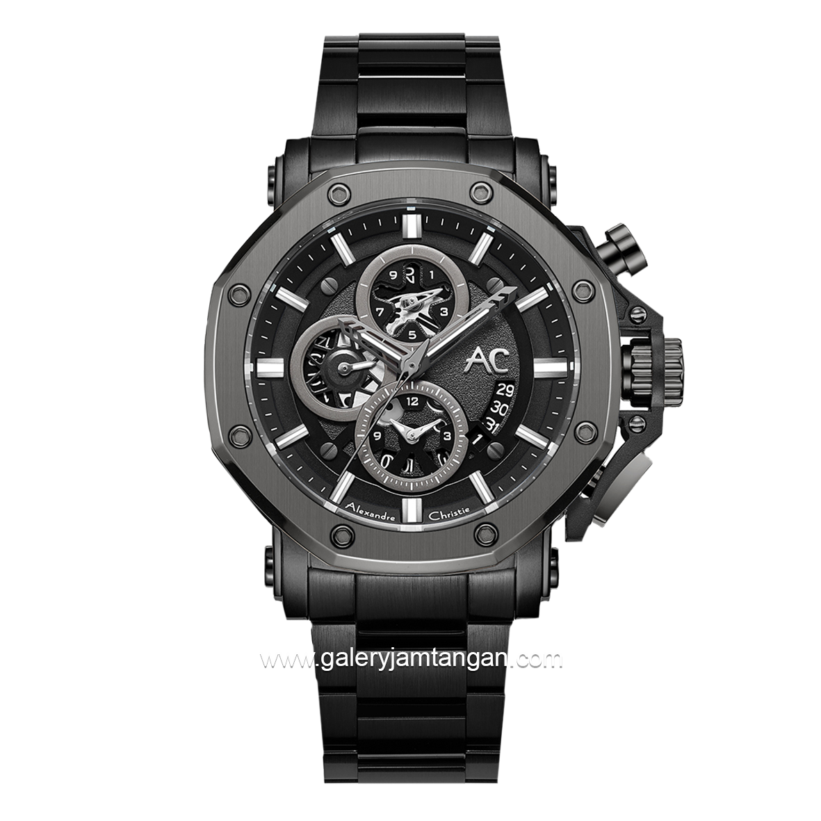 Alexandre Christie AC 9603 MC Black Chronograph Stainless Steel