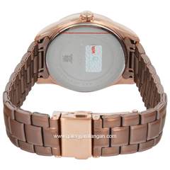 Alexandre Christie AC 2645 BF Multifunction Brown Rosegold Stainless Steel Strap
