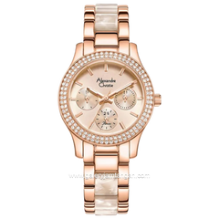 Alexandre Christie AC 2932 BF Rosegold Dual Tone Stainless Steel With Acetate Strap