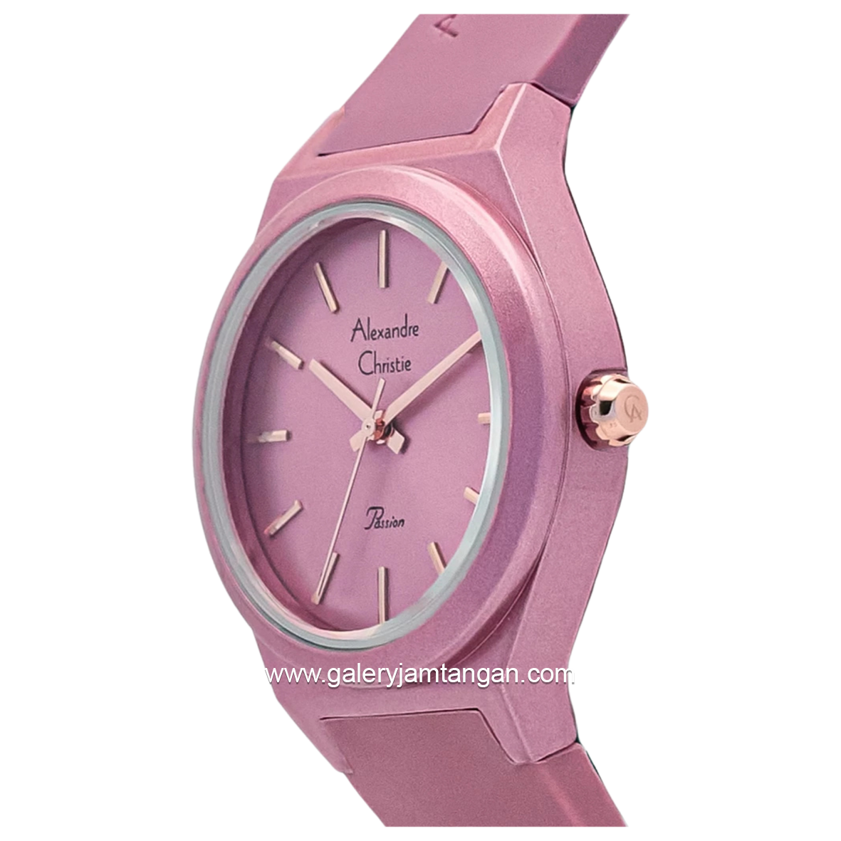 Alexandre Christie AC 2A07 LH Pink Rubber Strap