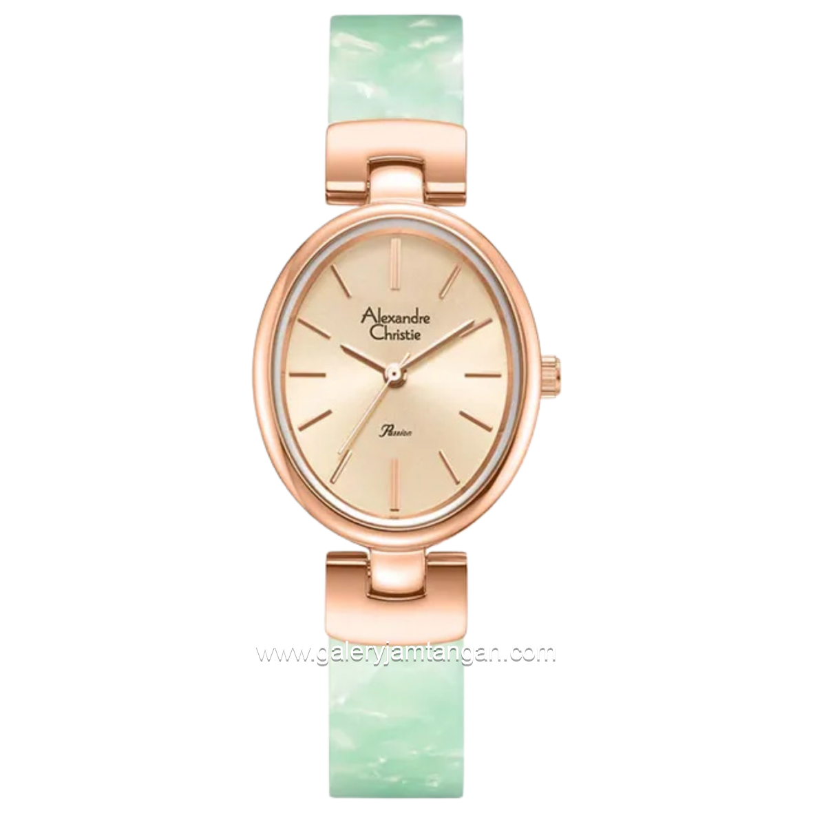 Alexandre Christie AC 2C08 LH BRGLNGN Rose Gold Dial St Steel Acetate Strap