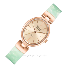 Alexandre Christie AC 2C08 LH BRGLNGN Rose Gold Dial St Steel Acetate Strap