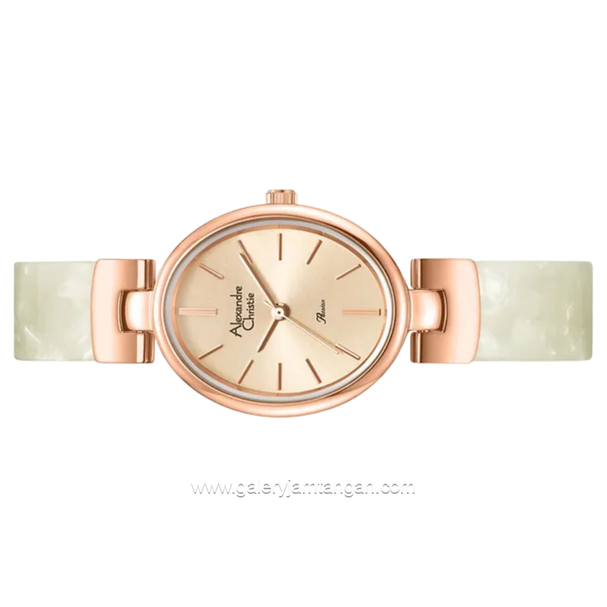 Alexandre Christie AC 2C08 LH BRGLNSL Ladies Rose Gold Dial St Steel Acetate Strap