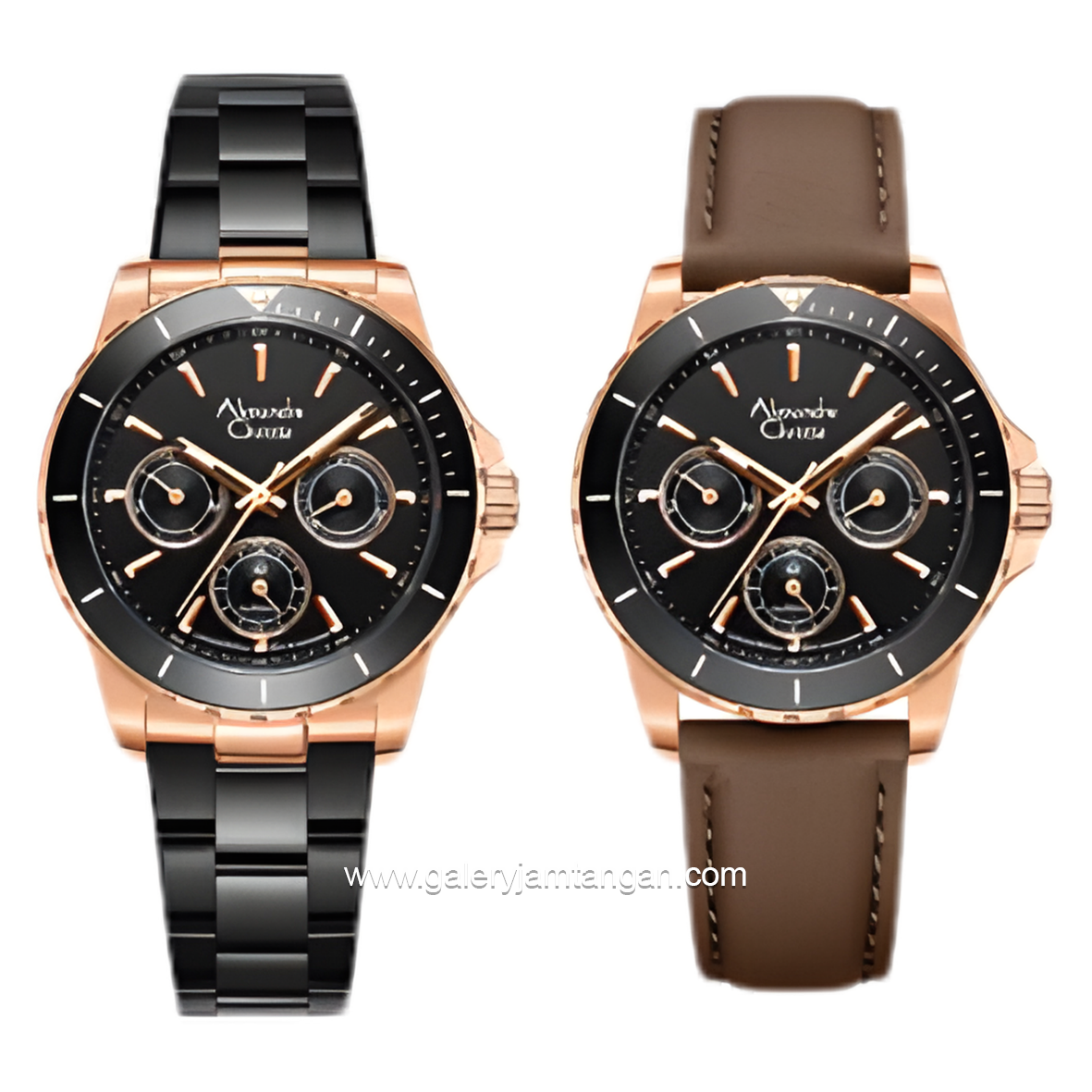 Alexandre Christie AC 6141 BF Limited Edition Anniv 25Thn Black Rosegold