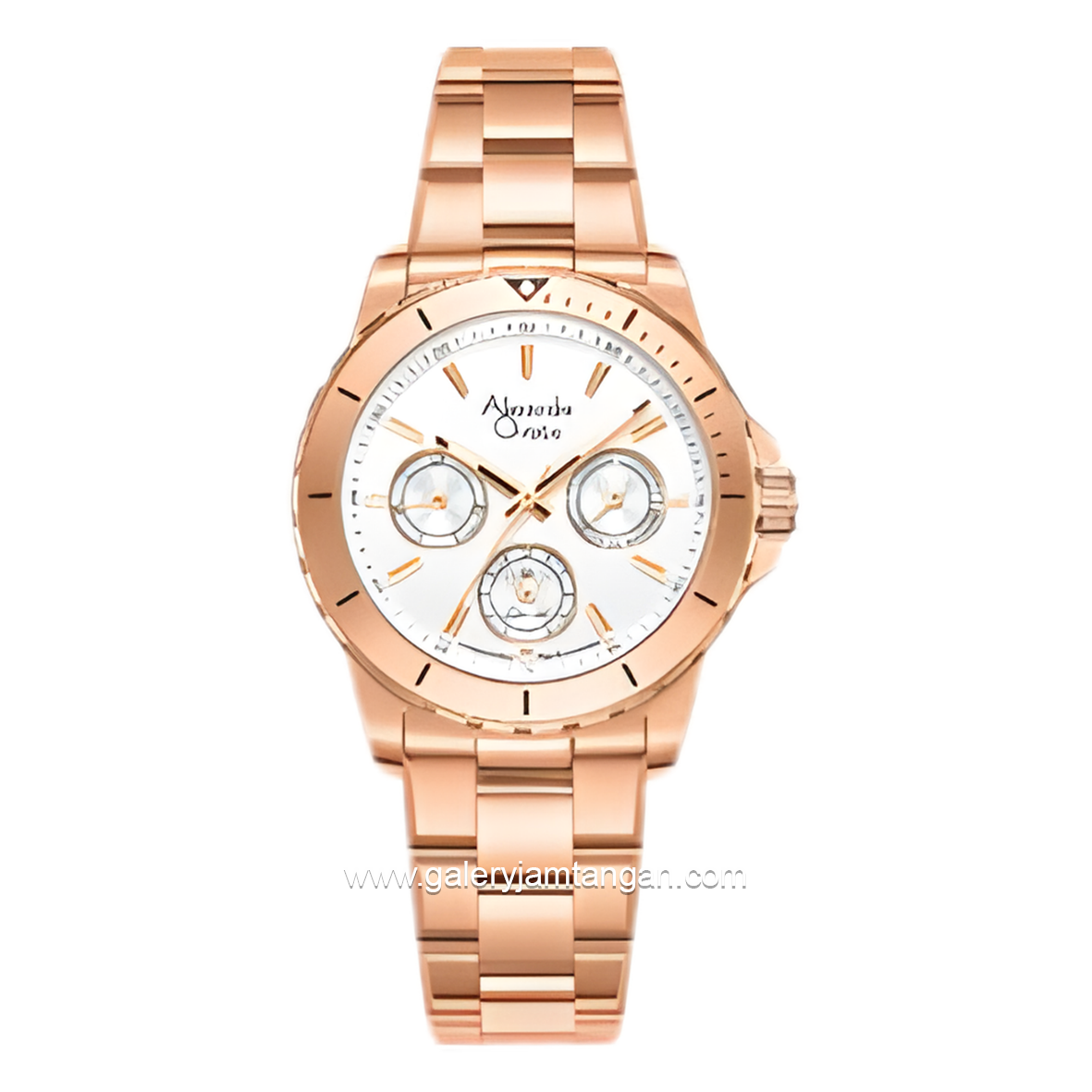 Alexandre Christie AC 6141 BF Limited Edition Anniv 25Thn Rosegold Dial White