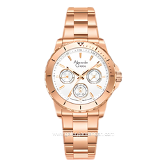Alexandre Christie AC 6141 BF Limited Edition Anniv 25Thn Rosegold Dial White