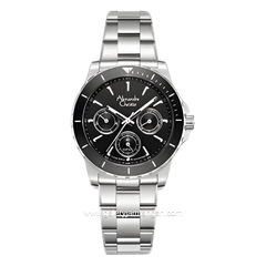 Alexandre Christie AC 6141 BF Limited Edition Anniv 25Thn Silver Dial Black