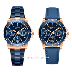Alexandre Christie AC 6141 BF Limited Edition Anniv 25Thn Blue Rosegold
