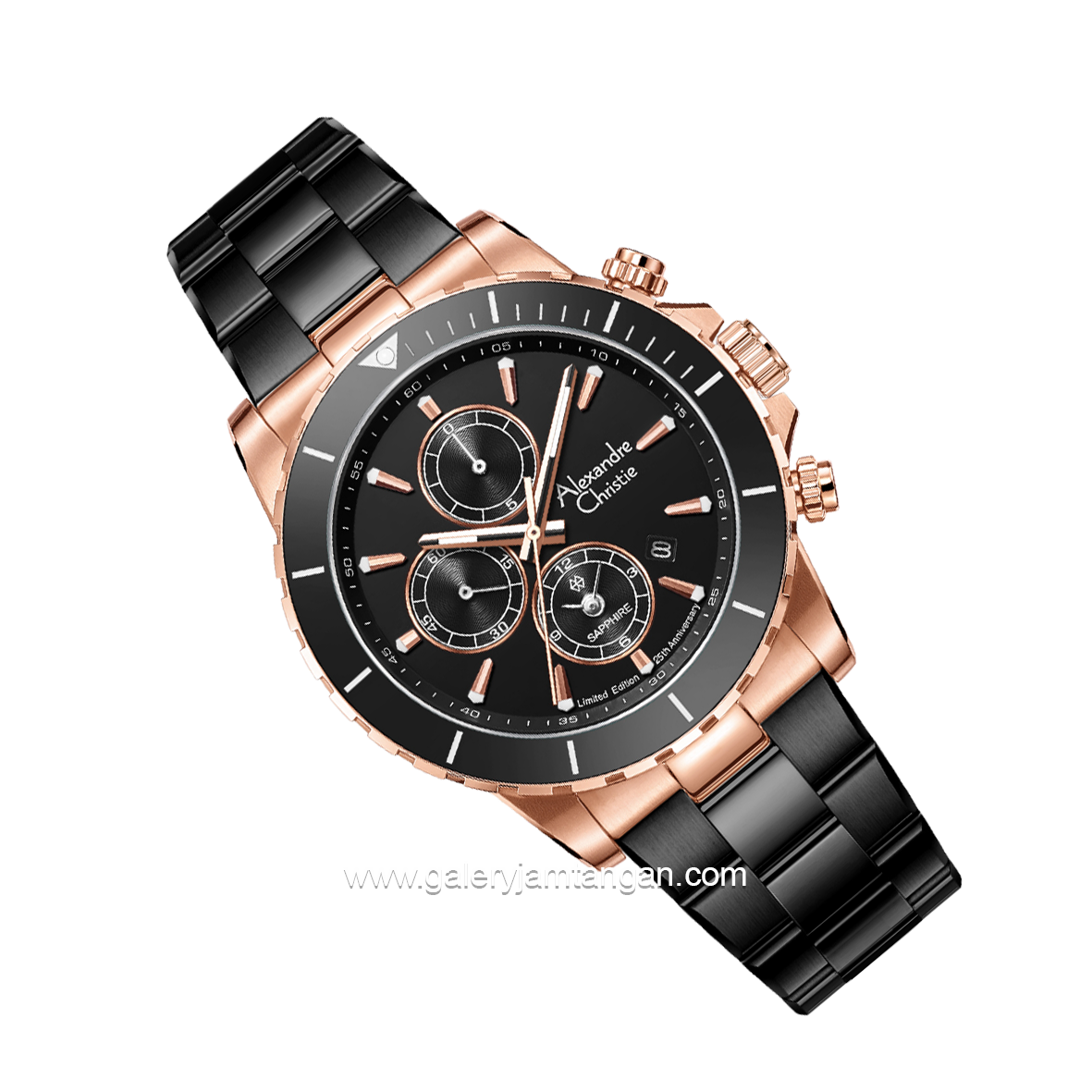 Alexandre Christie AC 6141 MC Limited Edition Anniv 25Thn Black Rosegold