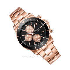 Alexandre Christie AC 6141 MC Limited Edition Anniv 25Thn Rosegold Dial Black