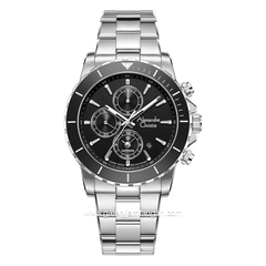 Alexandre Christie AC 6141 MC Limited Edition Anniv 25Thn Silver Dial Black